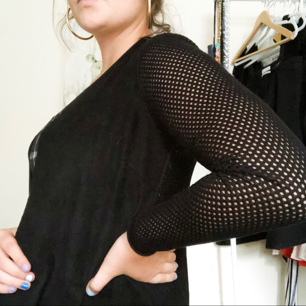 Black Suede Cardigan - image 3